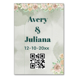 アースカラーの花 ボヘミアンスタイル エレガントなサグリーン テーブルナンバー