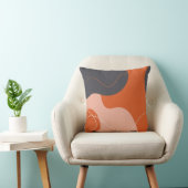 アースカラーオーガニックシェイプ抽象芸術アート クッション (椅子)