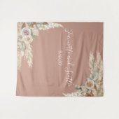 アースカラーズウェディングパンパスグラス タンローズ タペストリー (正面(横))