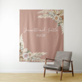 アースカラーズウェディングパンパスグラス タンローズ タペストリー (インサイチュ)