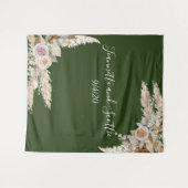 アースカラーズウェディング パンパスグラス タン ローズ タペストリー (正面(横))