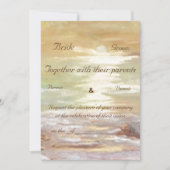 アースカラーズサンセットビーチ結婚式 招待状 (正面)