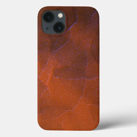 アースカラーテクスチャーガラス抽象芸術オレンジ＋ブルー Case-Mate iPhoneケース (裏面)