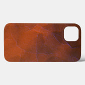 アースカラーテクスチャーガラス抽象芸術オレンジ＋ブルー Case-Mate iPhoneケース (裏面 (横))