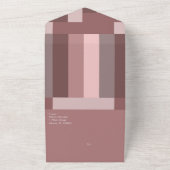 アースカラーブロック ウェディングオールインワン招待状 オールインワン招待状 (外側)