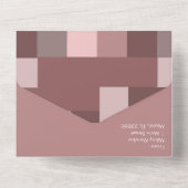 アースカラーブロック ウェディングオールインワン招待状 オールインワン招待状 (裏面)