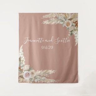 アースカラー結婚ズパンパスグラスタンバラタペスト タペストリー