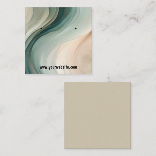 アースカラー ウェーブ イヤリング ディスプレイ カード (正面/裏面)