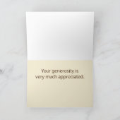 アースカラー ワイルドキャット パターン ご挨拶 サンキューカード (内部)