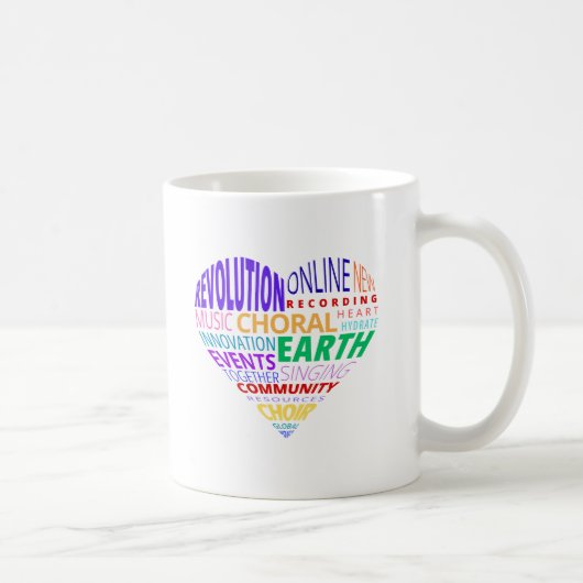 アースクワイアのワードクラウド コーヒーマグカップ (右)