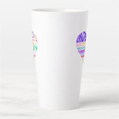 アースクワイア ワードクラウド カフェラテマグ (正面)