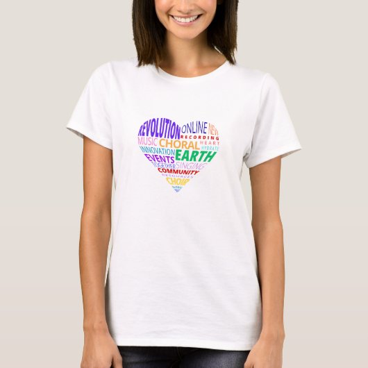アースクワイア ワードクラウド カラー Tシャツ (正面)