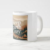 アースコジ保ーレトロ自然アドベンチャーエコアート ジャンボコーヒーマグカップ (正面右)