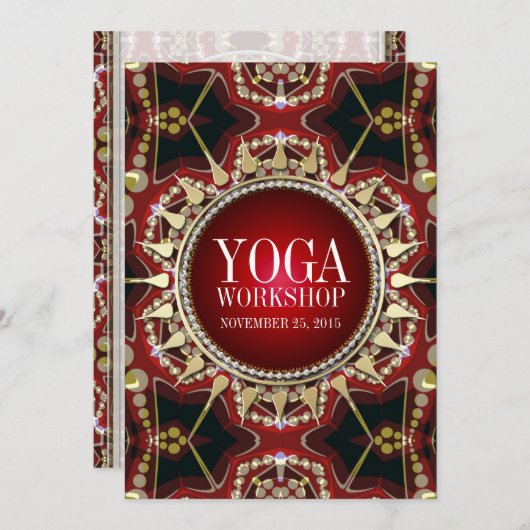 アースサンシャインヨガワークショップ招待状 招待状 (正面/裏面)