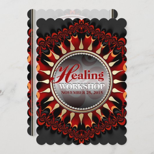 アースサンニューエイジヒーリングワークショップ招待状 招待状 (正面/裏面)