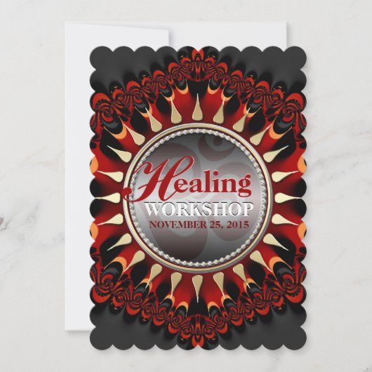 アースサンニューエイジヒーリングワークショップ招待状 招待状 (正面)