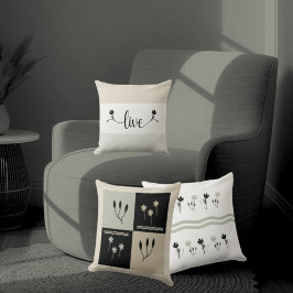 アースストライプのトーン"ライブ"装飾装飾用クッション クッション