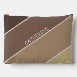 アースストライプトーンと名前をカスタムする アクセサリーポーチ