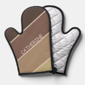 アースストライプトーンと名前をカスタムする 鍋つかみ (正面/裏面)