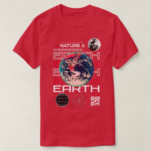 アースストリートウェアデザイン Tシャツ (デザイン正面)