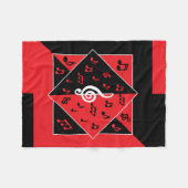 アースタイリッシュトデコスタイル音楽デザイン フリースブランケット (正面(横))