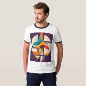 アースタイリッシュトデザインTシャツ Tシャツ (正面フル)