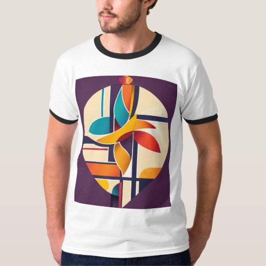 アースタイリッシュトデザインTシャツ Tシャツ (正面)