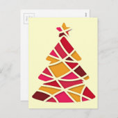 アースタイリッシュトモダン・クリスマスツリー シーズンポストカード (正面/裏面)