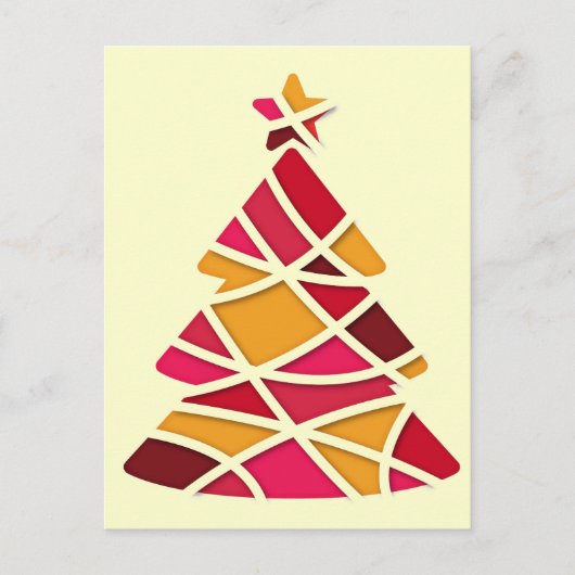 アースタイリッシュトモダン・クリスマスツリー シーズンポストカード (正面)