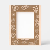 アースタイリッシュトラインハートラヴ縁どィー レーザー彫刻フレーム (正面)