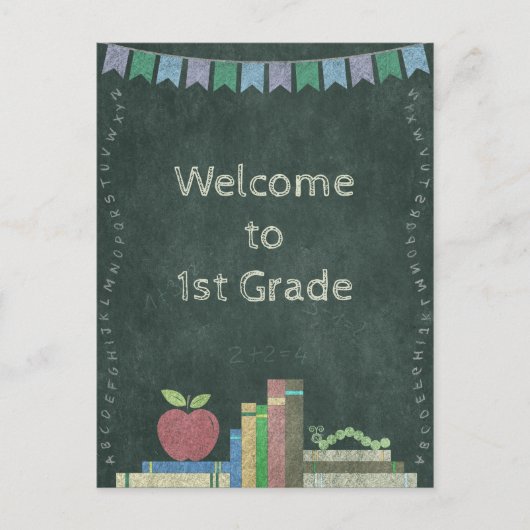 アースター・シュルタグ | Willkomen zum ersten Schuljahr氏 ポストカード (正面)