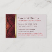 アースツリーライフタロット名刺 名刺 (裏面)