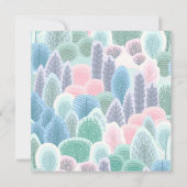 アースティウィンターパステルツリーズクリスマスパーティー 招待状 (裏面)