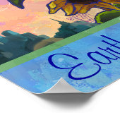 アースデイひまわりポスター ポスター (角)