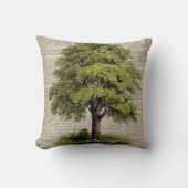 アースデイエコ辞書プリントヴィンテージオーク材 クッション (正面)