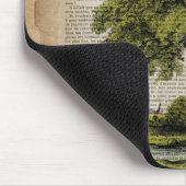 アースデイエコ辞書プリントヴィンテージオーク材 マウスパッド (コーナー)