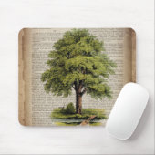 アースデイエコ辞書プリントヴィンテージオーク材 マウスパッド (マウス)