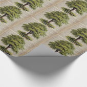 アースデイエコ辞書プリントヴィンテージオーク材 ラッピングペーパー (角)