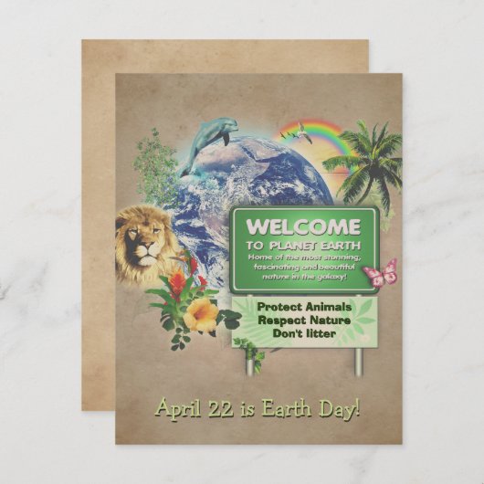 アースデイカード🌱 (正面/裏面)