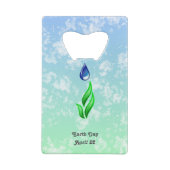 アースデイキーチェーンボトルオープナー クレジットカード栓抜き (裏面)