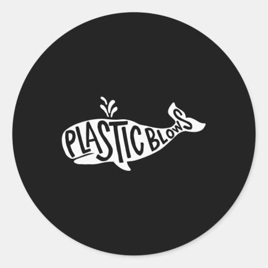 アースデイクジラ – プラスチック吹製 ラウンドシール (正面)