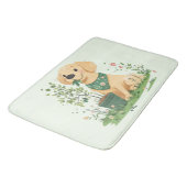 アースデイゴールデンレトリバードッグガーデニング バスマット (アングル)