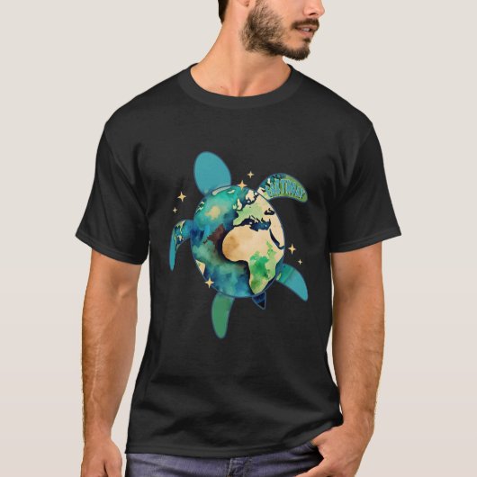 アースデイシャツ先生環境デイリサイクルEa Tシャツ (正面)