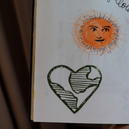 アースデイハート自然ラブ セルフインキングスタンプ