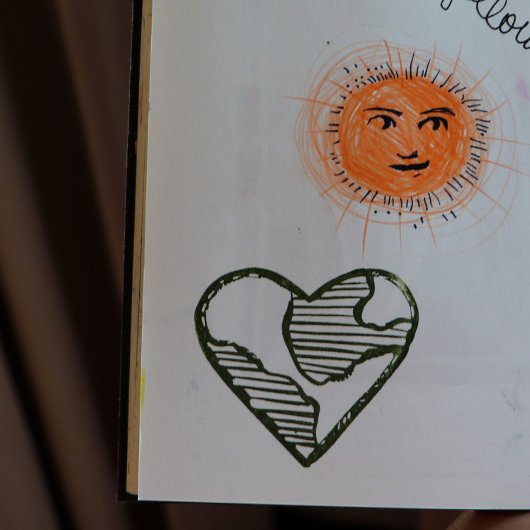 アースデイハート自然ラブ セルフインキングスタンプ