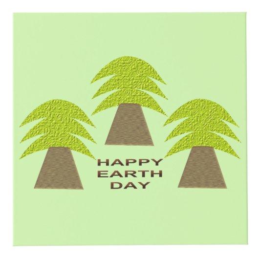 アースデイパーソナライズされたツリー フォトキューブ (正面)