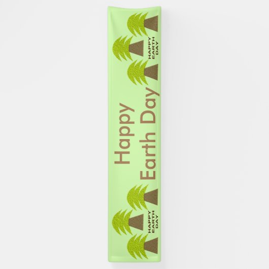 アースデイパーソナライズされたツリー 横断幕 (縦)