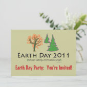 アースデイパーティの招待状 招待状 (スタンド正面)