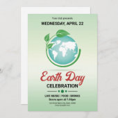 アースデイフライヤーテンプレート 招待状 (正面/裏面)