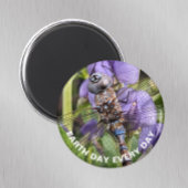 アースデイブルーアイドダーナードラゴンフライの花 マグネット